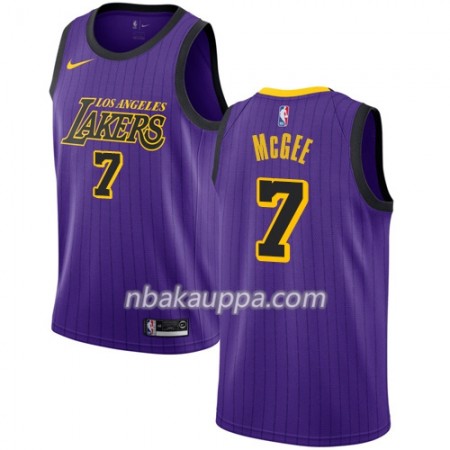 Los Angeles Lakers JaVale McGee 7 2018-19 Nike City Edition Violetti Pelipaidat Swingman - Miesten